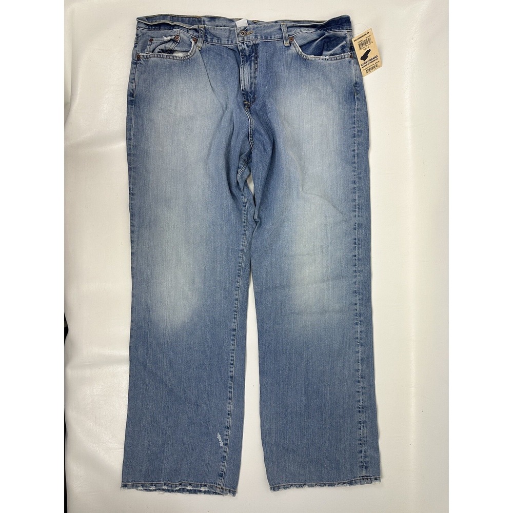 Lucky Brand Bullet Long Jeans USA Made 42x33‎ Distressed NWT (40x33 Actual)